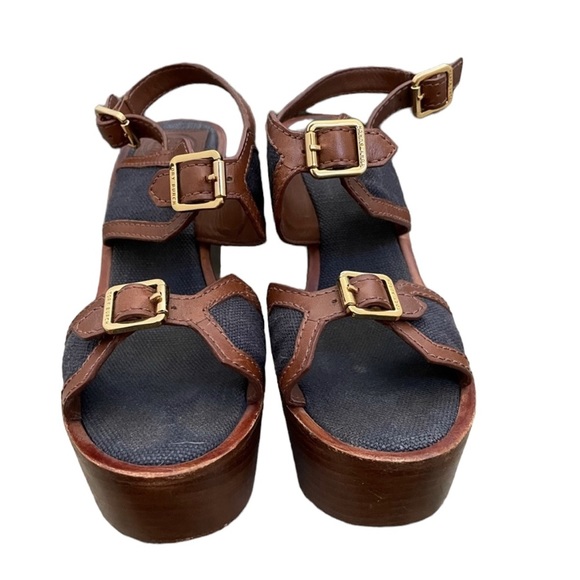 EUC Tory Burch 5” Wedge Sandals, SZ 8 - Picture 4 of 6